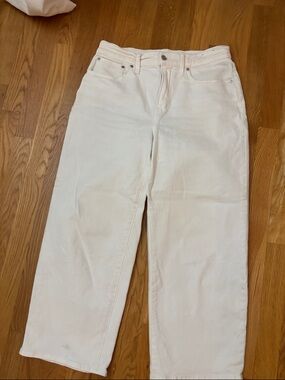 Madewell Off-White Straight-Leg Jeans